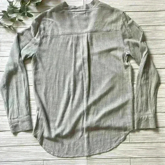 Anthropologie Cloth & Stone faux wrap v neck  top high low hemline - Picture 5 of 6